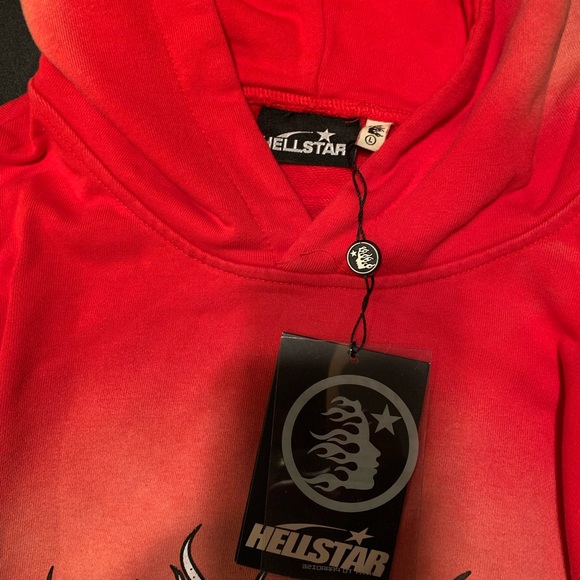 Hellstar Hell Star Studios Records Red Hoodie - Men’s Size L Large - Picture 7 of 9